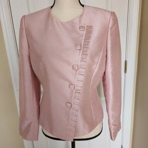 ARTHUR S. LEVINE Light Pink Blazer Vintage Buttons Size 6Petite.